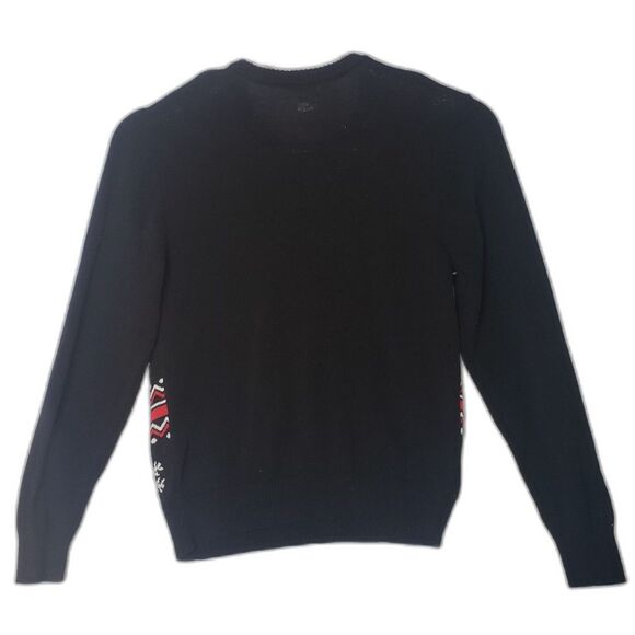 DISNEY Mickey Mouse Black Christmas Oversized Sweater Size Large - Picture 2 of 6